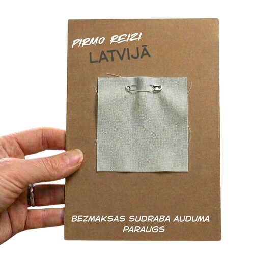 Bezmaksas sudraba auduma paraugs